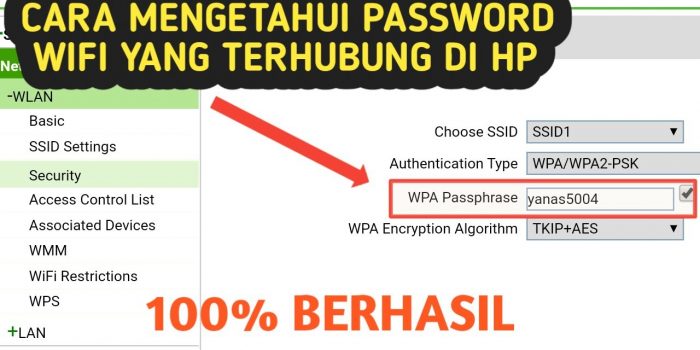 cara mengetahui password wifi yang terhubung