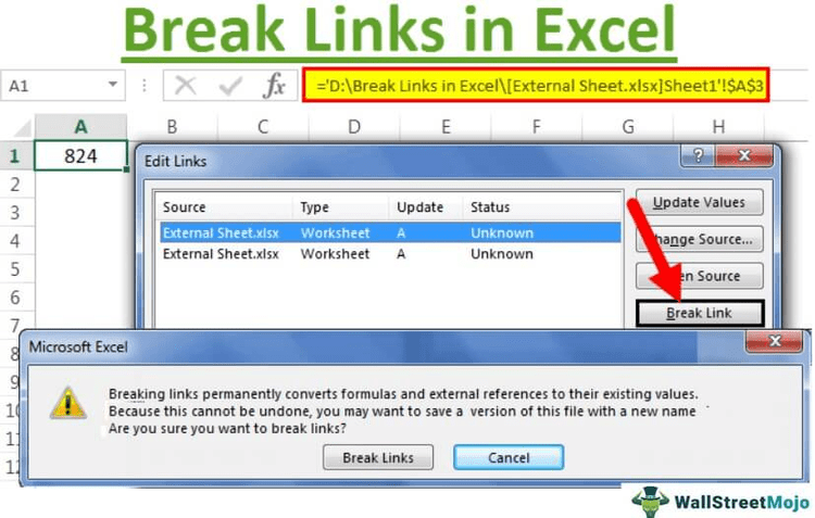 3 Cara Break Link Di Excel Paling Mudah Terbaru 2023